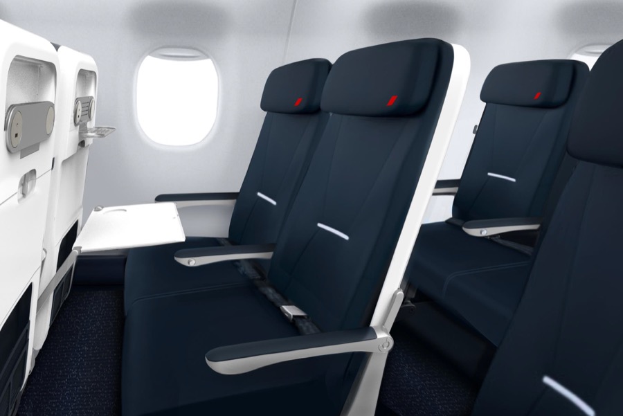 Les nouveaux sièges des Embraer 190 d'Air France