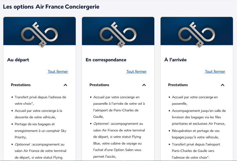 Conciergerie air France